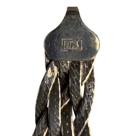 925 Sterling Silver Italian Braided Necklace PRL Stamp Women Jewelry 18" Lobster - Picture 4 of 7